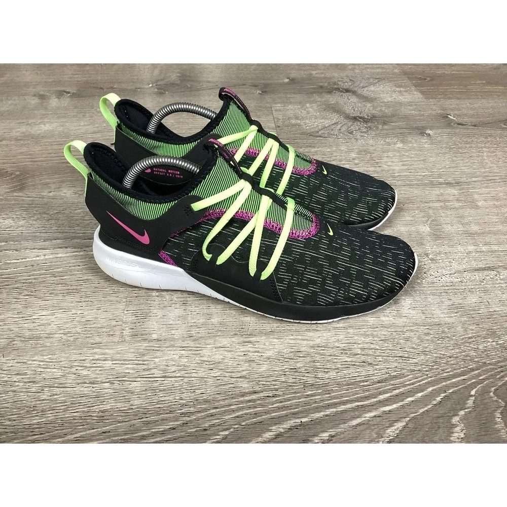 Nike Flex Contact 3 Black Volt Glow Mens Size 10 Shoes Sneakers Running